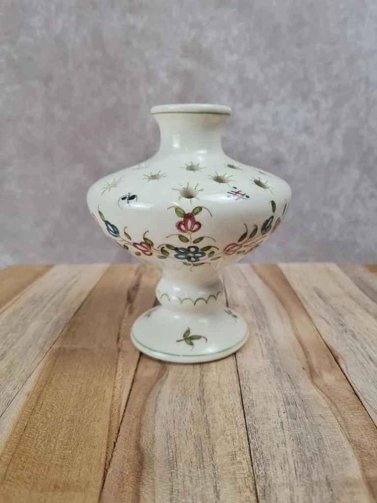 Oud bloempje in faënçe – met de hand beschilderd decor – Moustiers-stijl – photo 3